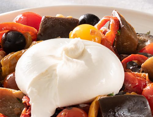 Caponata con burrata